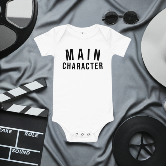 Main Character Onesie - Lifestyle Shot - Funny Baby Onesie - Cute Baby Onesie - Boy Baby Onesie - Girl Baby Onesie - Newborn Onesie - Baby Shower Gift - Baby Gift - Newborn Gift