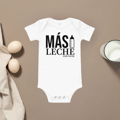 Más Leche Onesie - Lifestyle Shot - Funny Baby Onesie - Cute Baby Onesie - Boy Baby Onesie - Girl Baby Onesie - Newborn Onesie - Baby Shower Gift - Baby Gift - Newborn Gift