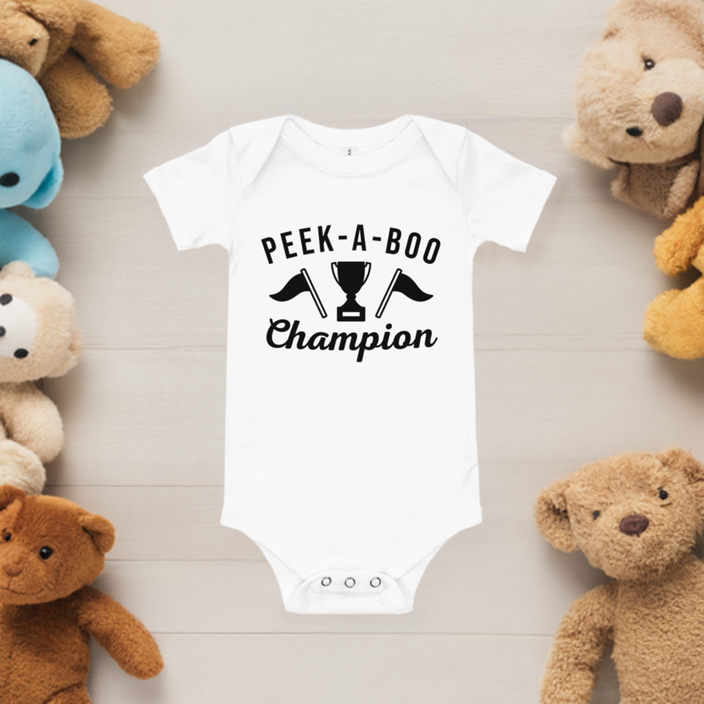 Peek-a-Boo Champ Onesie