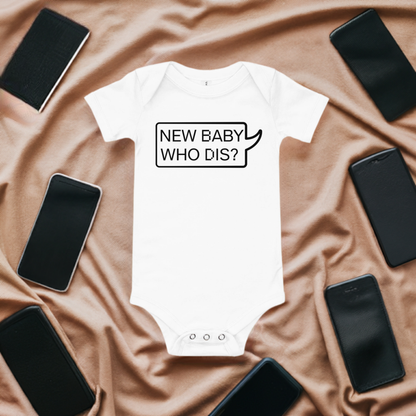 New Baby Who Dis Onesie - Lifestyle Shot - Funny Baby Onesie - Cute Baby Onesie - Boy Baby Onesie - Girl Baby Onesie - Newborn Onesie - Baby Shower Gift - Baby Gift - Newborn Gift