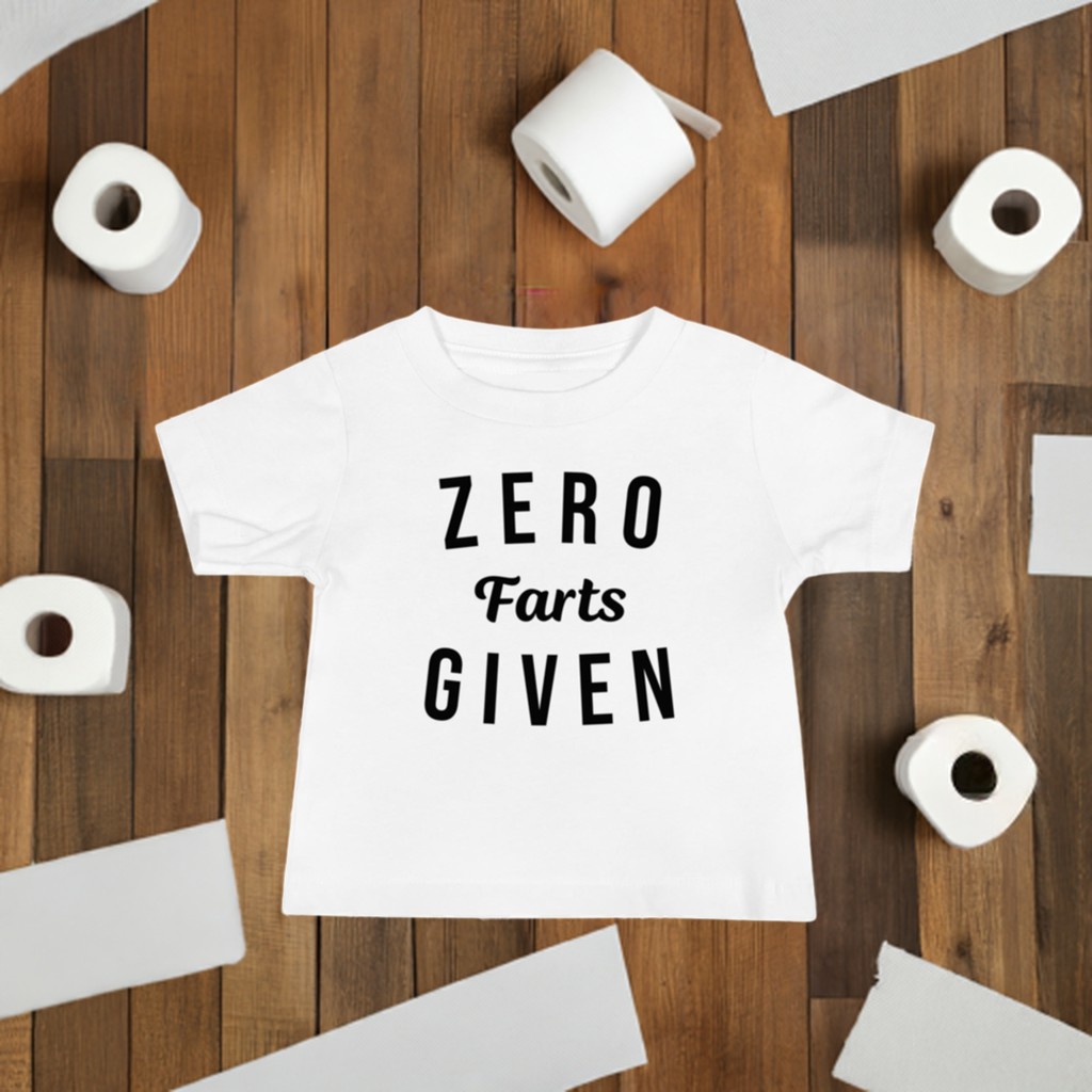 Zero Farts Given | Funny Baby T-Shirt | Infant Tee